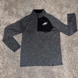 NFL Atlanta Falcons Fanatics Static Quarter-Zip Jacket‎ Size XL Black Gray